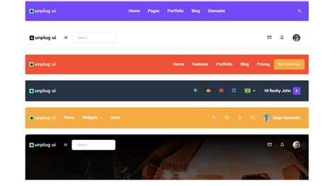 bootstrap navbar template free